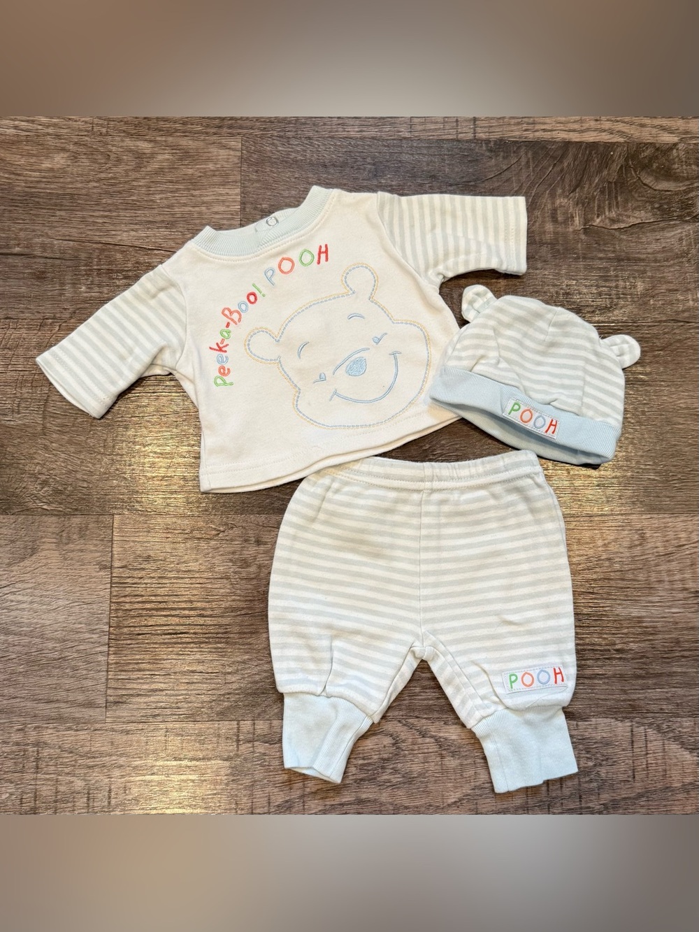 The Wonderful World of Disney Vintage Winnie the Pooh Preemie Baby Outfit